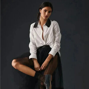 Anthropologie | Maeye Collared  Blouse